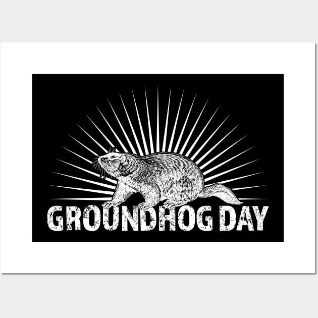 Groundhog Day Wall Art by Drop23